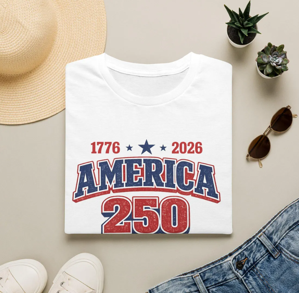 America 250 Years of Freedom T-Shirt 1776-2026 Patriotic Anniversary Tee