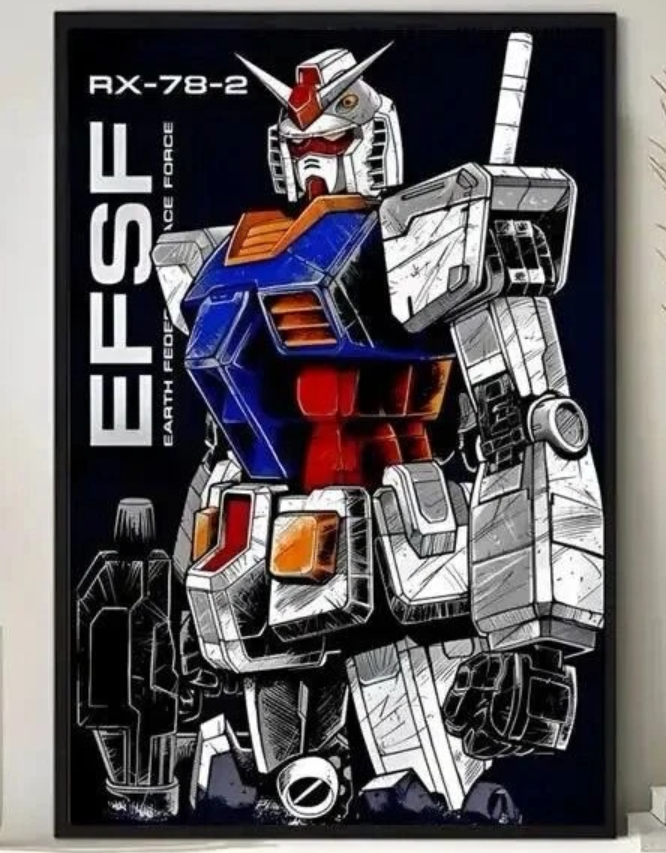 Gundam Robot Earth Force poster canvas wall art home decor
