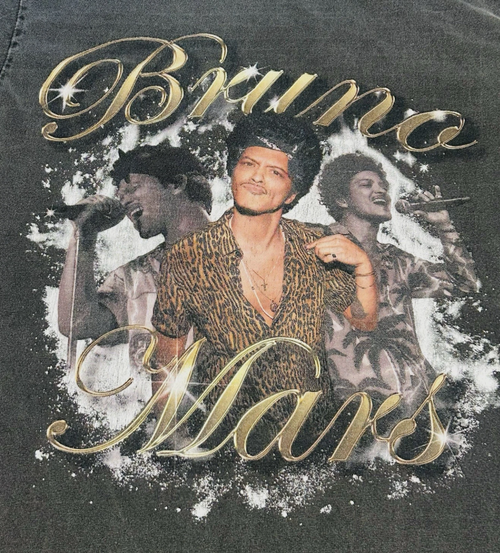 Bruno Mars 2026 Tour T-Shirt 24K Magic Doo-Wops & Hooligans Adult Size Small