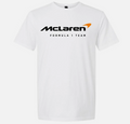 McLaren Racing Team F1 Formula Tshirt White Tee Print Gildan Unisex T-Shirt
