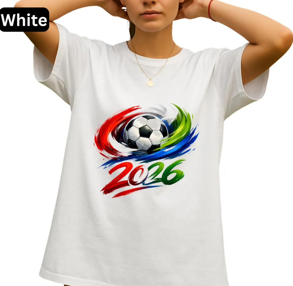 2026 Soccer Ball Design T-Shirt | World Cup Football Graphic, FIFA world cup 2026