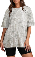 Unisex Maple Leaf Camouflage Graphic Shirt – Casual Oversized Camo Tee