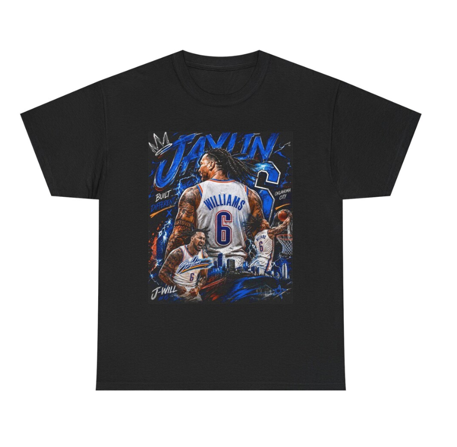 Jaylin Williams OKC Vintage Graphic Tee | Retro Basketball Streetwear Shirt