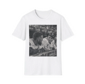 Vintage Baseball Players T-Shirt Painting of Retro Dugout with Shohei Ohtani and Tesocar Hernandez Photo Tee