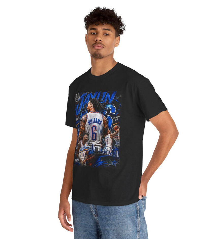 Jaylin Williams OKC Vintage Graphic Tee | Retro Basketball Streetwear Shirt