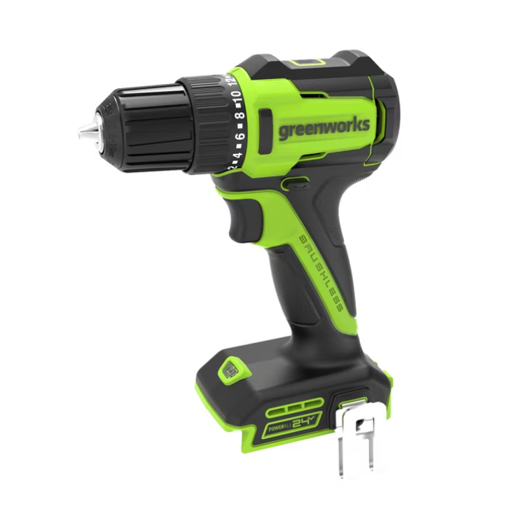 Greenworks 24V Brushless 3/8" Drill Driver with USB-C Battery, PowerAll