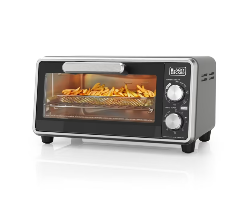 Black+Decker Crisp ‘N Bake PRO Stainless Steel 4-Slice Air Fryer Toaster Oven