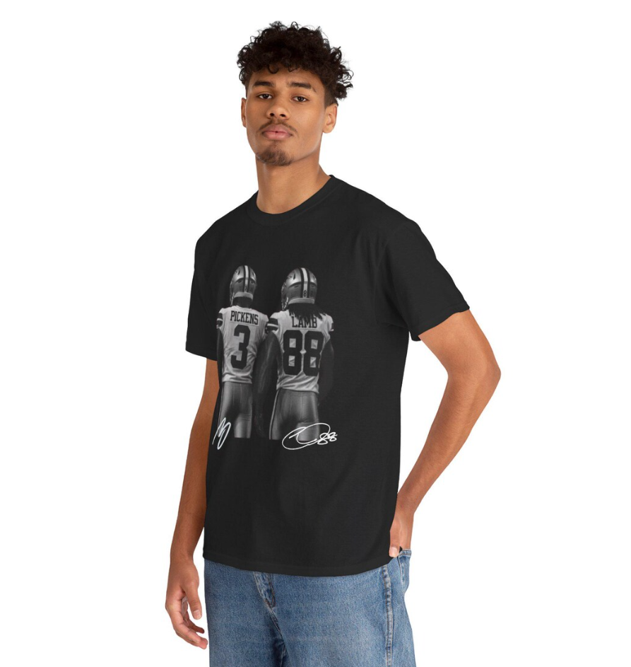 George Pickens and Ceedee Lamb Dallas T Shirt Autograph Edition