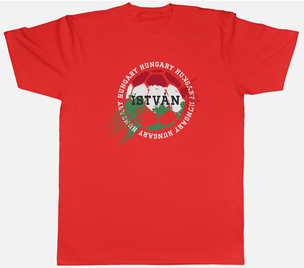 Personalised Hungary Football Sports Mens Unisex T-Shirt Tee Gift