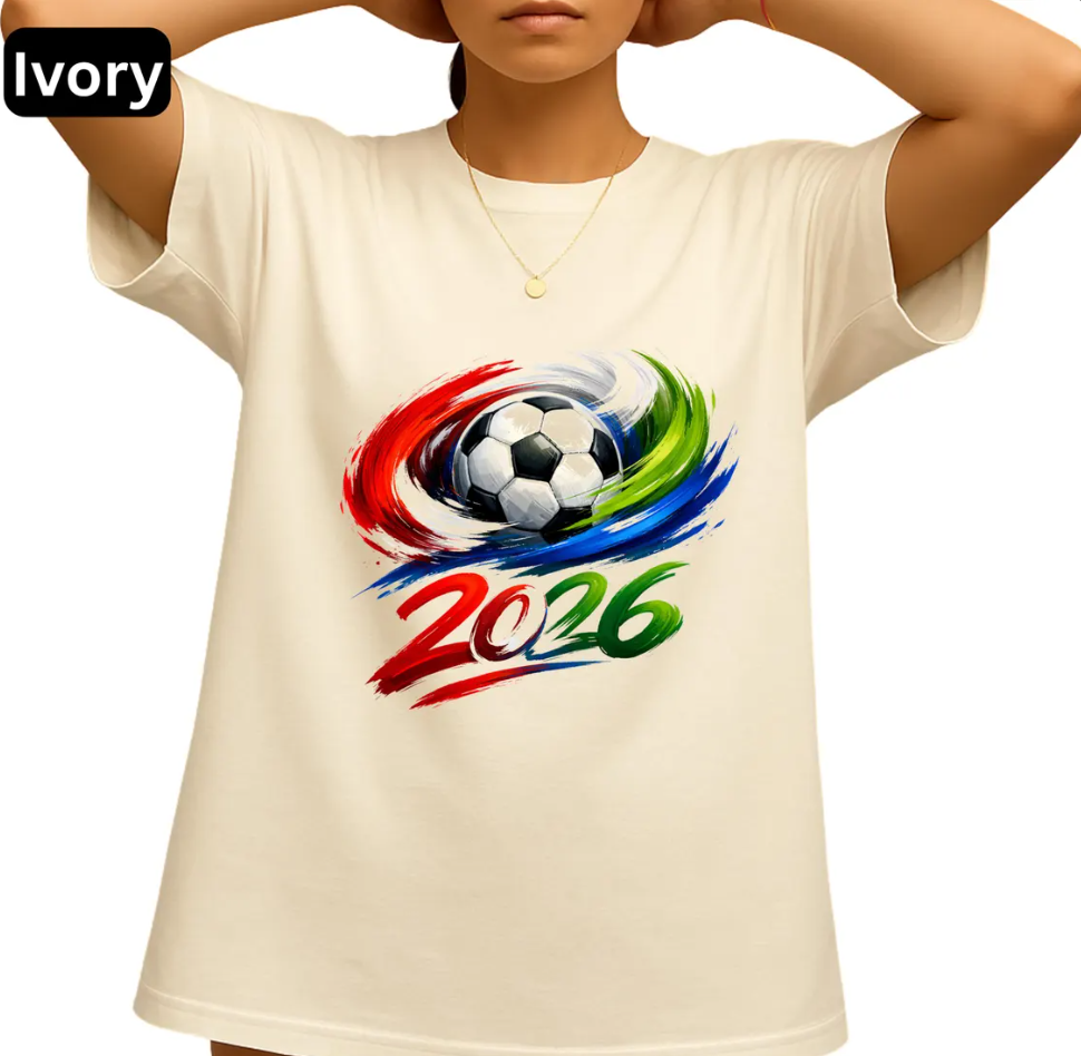 2026 Soccer Ball Design T-Shirt | World Cup Football Graphic, FIFA world cup 2026