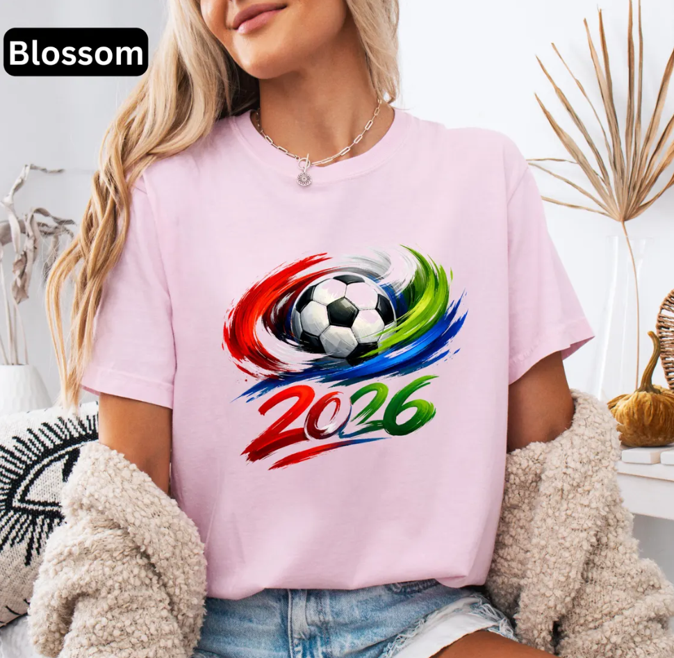 2026 Soccer Ball Design T-Shirt | World Cup Football Graphic, FIFA world cup 2026