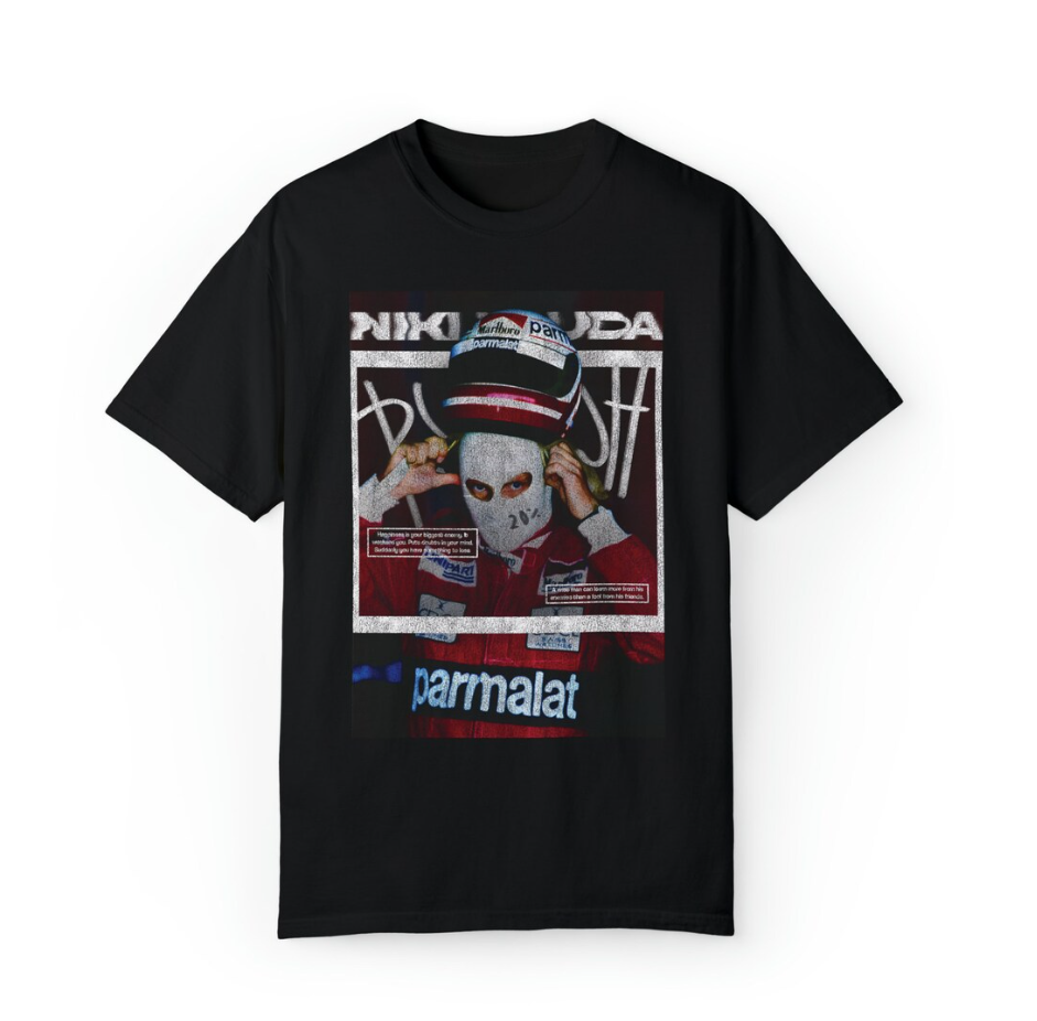 Niki Lauda Graffiti T-Shirt, Comfort Colors Vintage F1 Tee