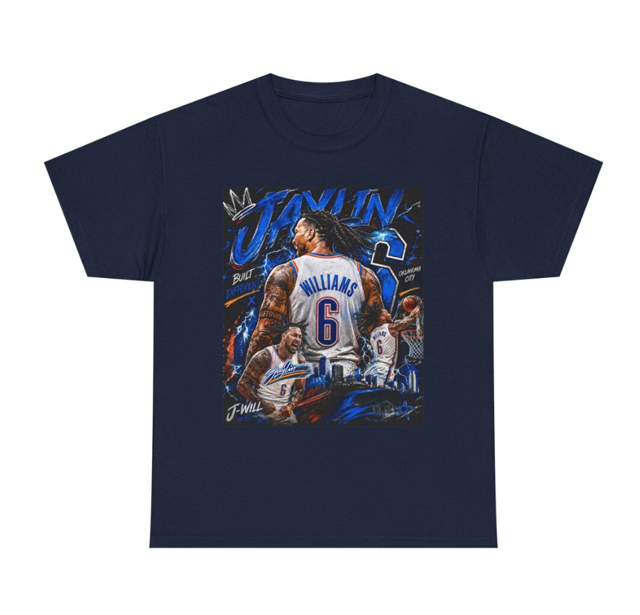 Jaylin Williams OKC Vintage Graphic Tee | Retro Basketball Streetwear Shirt