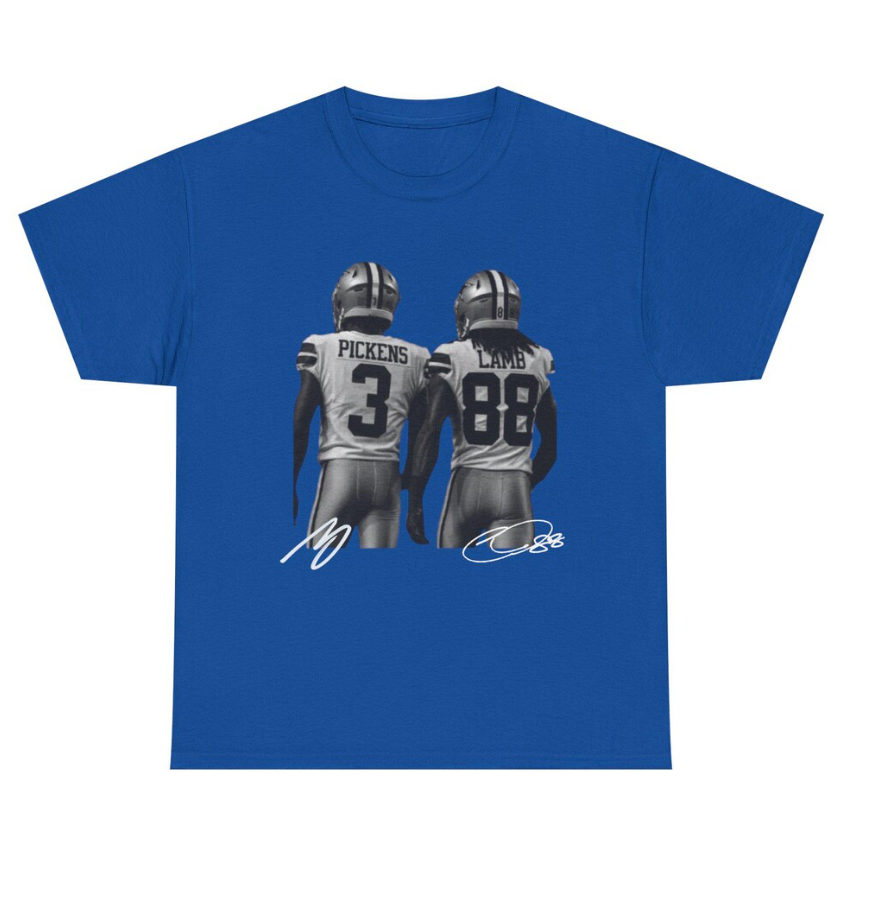 George Pickens and Ceedee Lamb Dallas T Shirt Autograph Edition