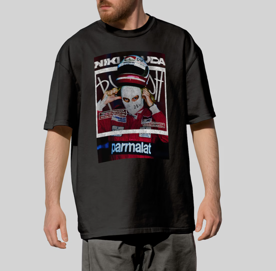 Niki Lauda Graffiti T-Shirt, Comfort Colors Vintage F1 Tee