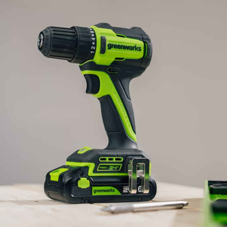 Greenworks 24V Brushless 3/8" Drill Driver with USB-C Battery, PowerAll