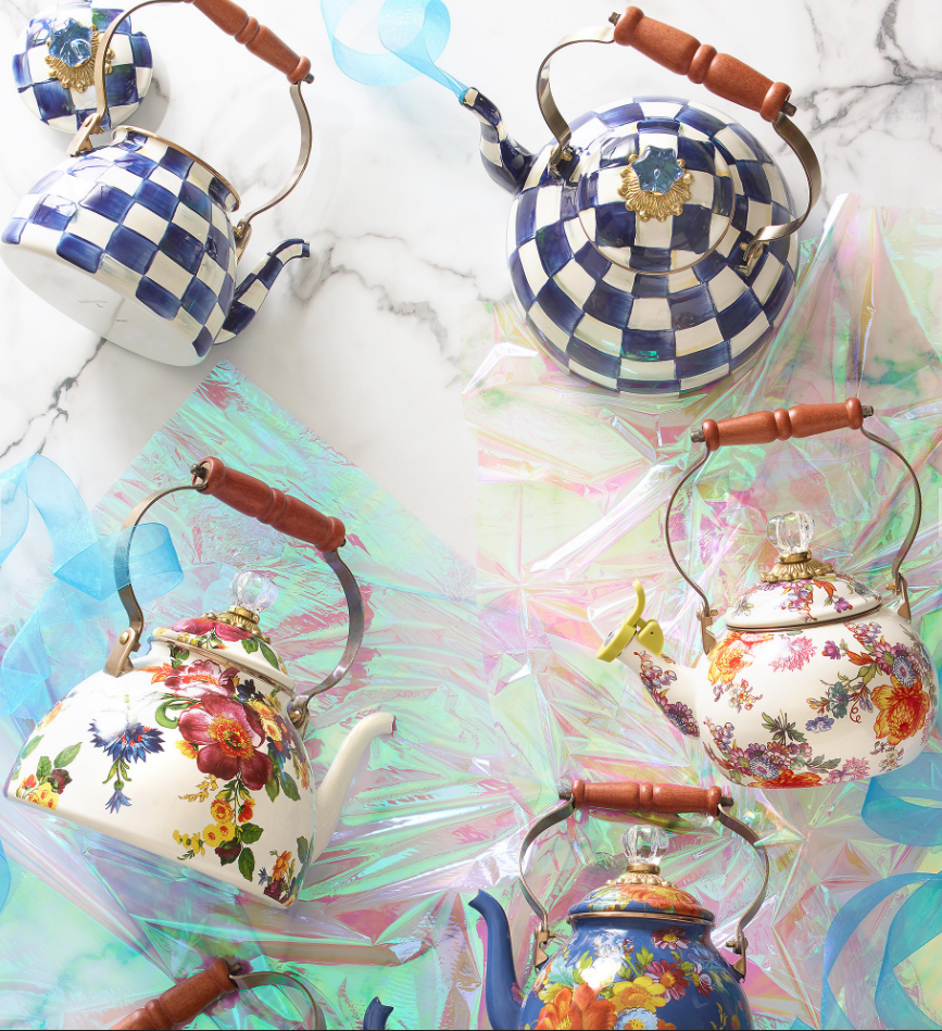 MacKenzie-Childs Royal Check Tea Kettle - 3-Qt.