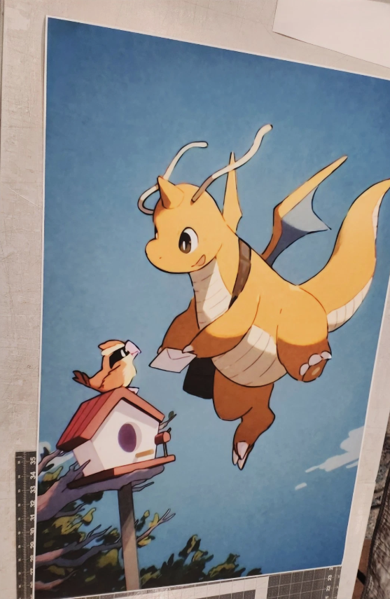 Dragonite Mail Delivery Pokeart Canvas Poster Wall Art Home Decor