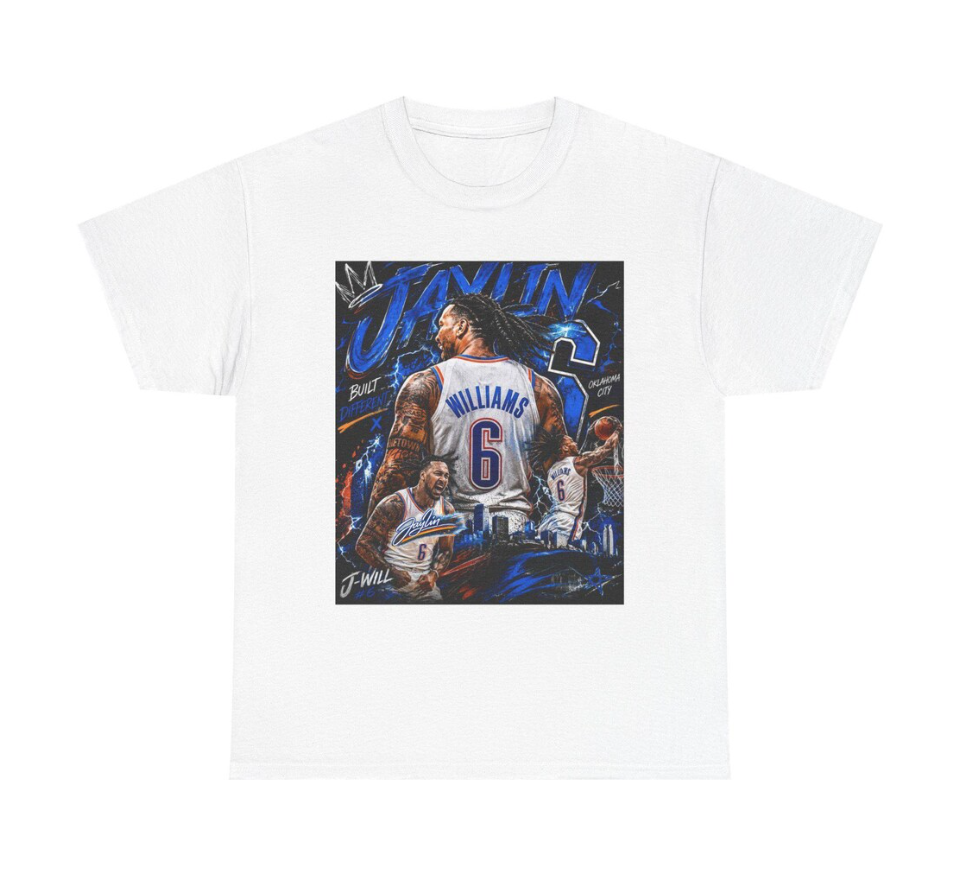 Jaylin Williams OKC Vintage Graphic Tee | Retro Basketball Streetwear Shirt