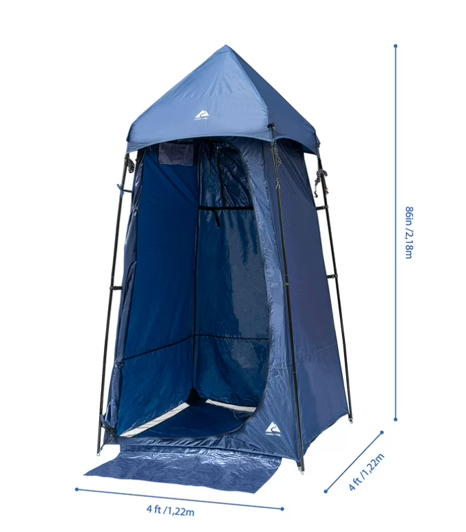 Ozark Trail 1-Person Privacy Shelter Tent, Blue