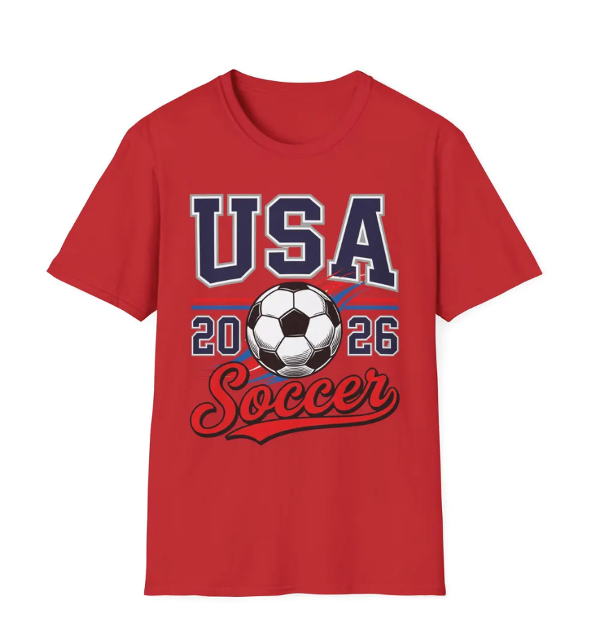 USA Soccer 2026 T-Shirt | World Cup Fan Tee | Unisex American Football Shirt | WC26 United States Soccer Gift