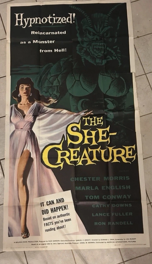 SHE-CREATURE 3sh 56 Kallis art of Marla English as a monster from hell rare !