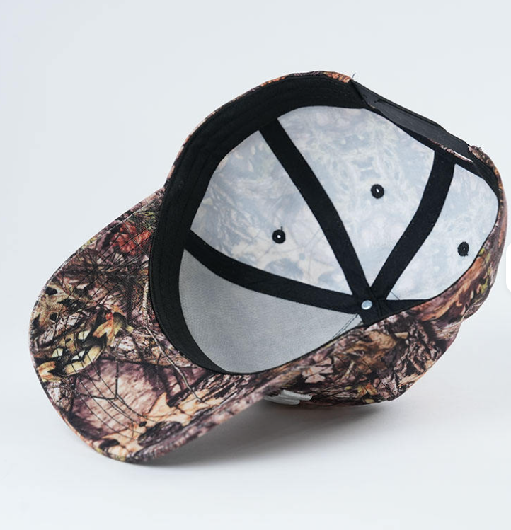 Custom Embroidered 5-Panel Baseball Cap Camouflage Pattern Fruit Dot Made of Oxford Fabric for Outdoor Sports One Frame