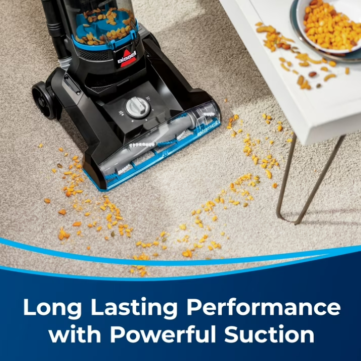 BISSELL PowerForce Helix, Bagless, Upright Vacuum, Pet Friendly, Scatter-Free Technology, Helix Dirt Separation System, Lightweight, 3313, Blue & Black