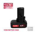 Hyper Tough 12V Lithium-Ion 4.0Ah Rechargeable Battery