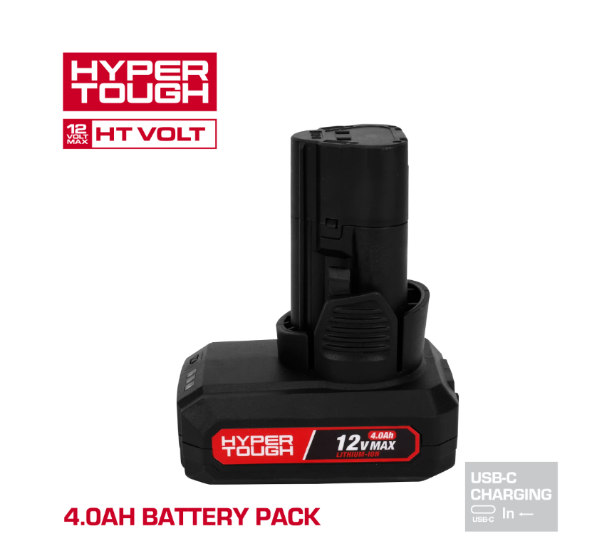 Hyper Tough 12V Lithium-Ion 4.0Ah Rechargeable Battery
