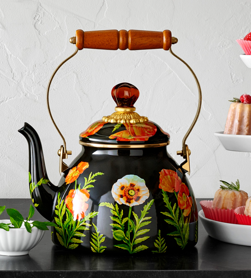 MacKenzie-Childs Poppy Tea Kettle, 2-Qt.