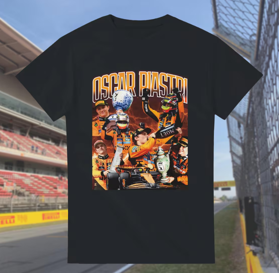 Vintage Oscar Piastri F1 Shirt Formula One T-Shirt F1 Fan Wear Racing Gift