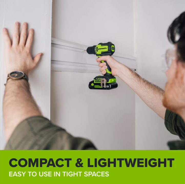Greenworks 24V Brushless 3/8" Drill Driver with USB-C Battery, PowerAll