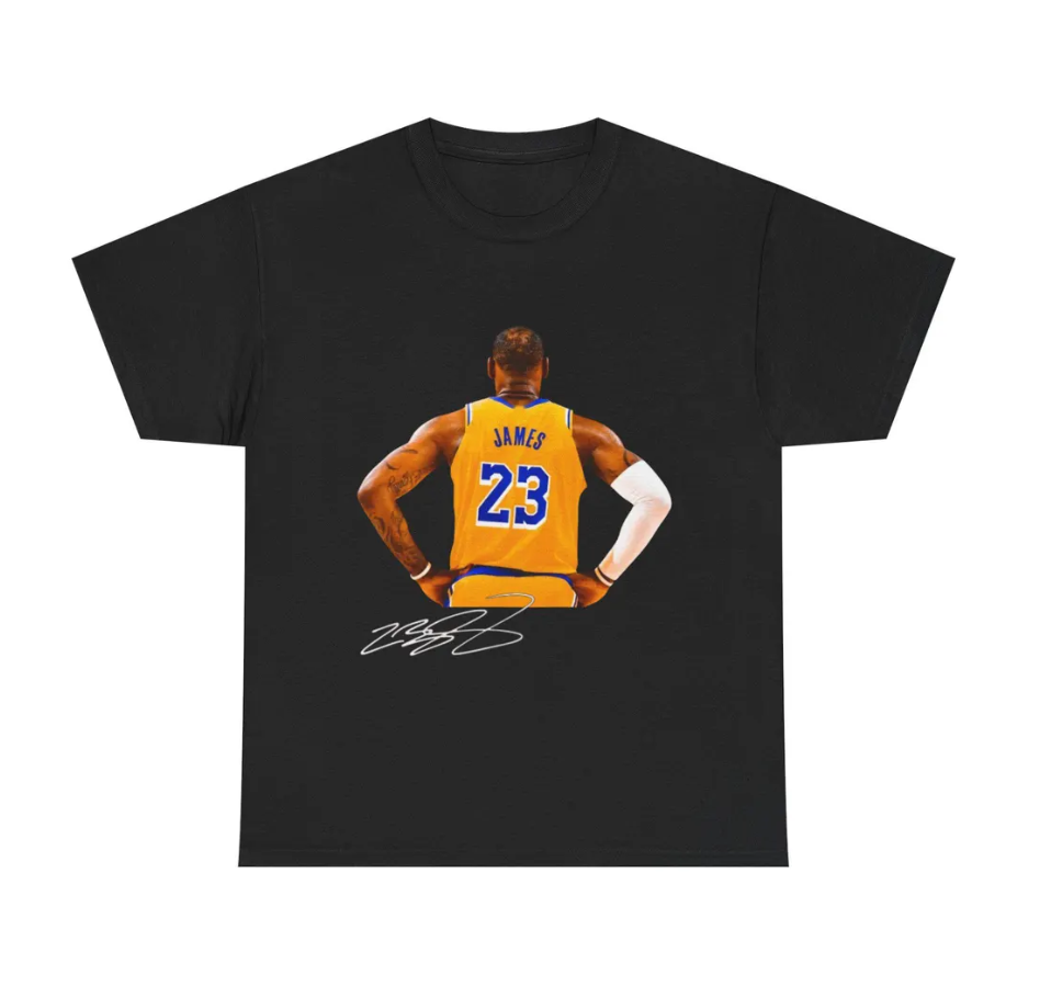 LeBron James LA T-Shirt, Autograph Edition, Basketball Fan Tee