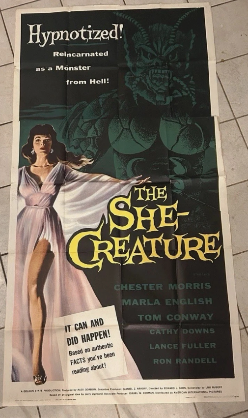 SHE-CREATURE 3sh 56 Kallis art of Marla English as a monster from hell rare !