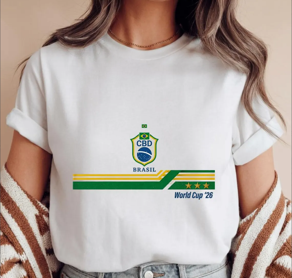 Brazil CBD World Cup 2026 T-Shirt, Brasil Soccer Fan Shirt, Seleção Brasileira Football Tee, Brazil National Team Gift