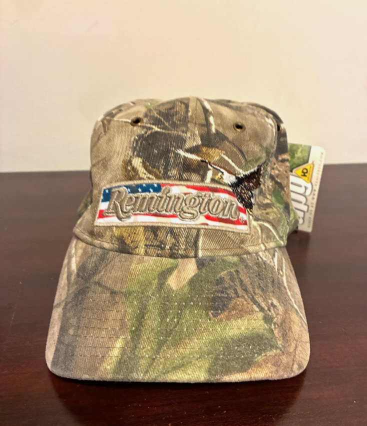 NEW Remington Hat Cap American Flag & Eagle Embroider Realtree Camo APG Hunting
