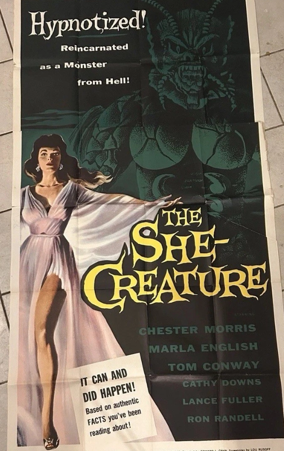 SHE-CREATURE 3sh 56 Kallis art of Marla English as a monster from hell rare !
