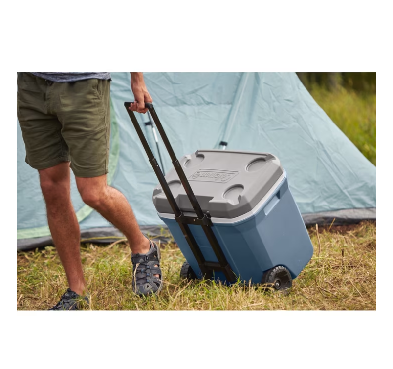 Coleman 316 Series 60QT Hard Chest Wheeled Cooler, Lakeside Blue