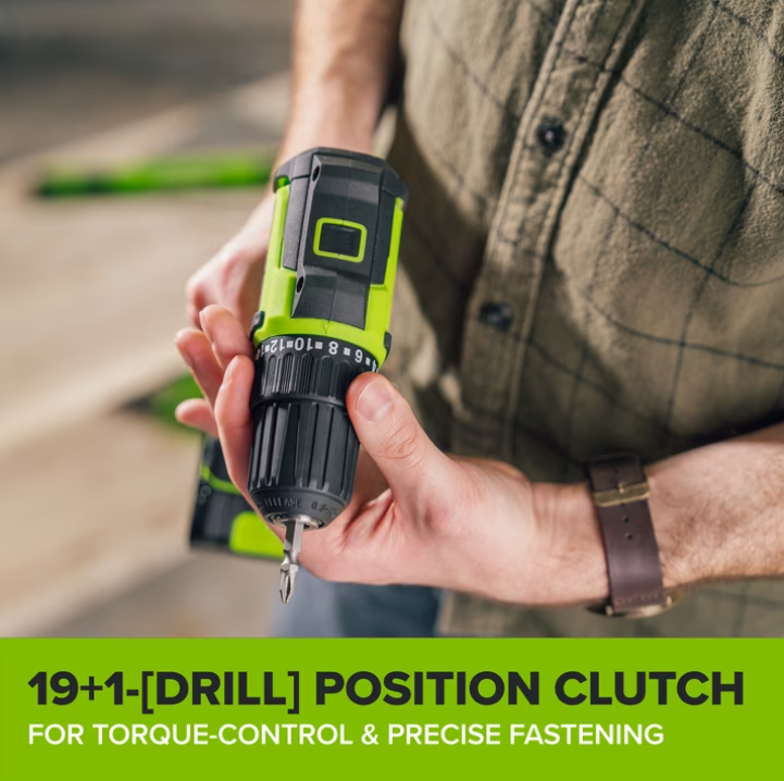Greenworks 24V Brushless 3/8" Drill Driver with USB-C Battery, PowerAll