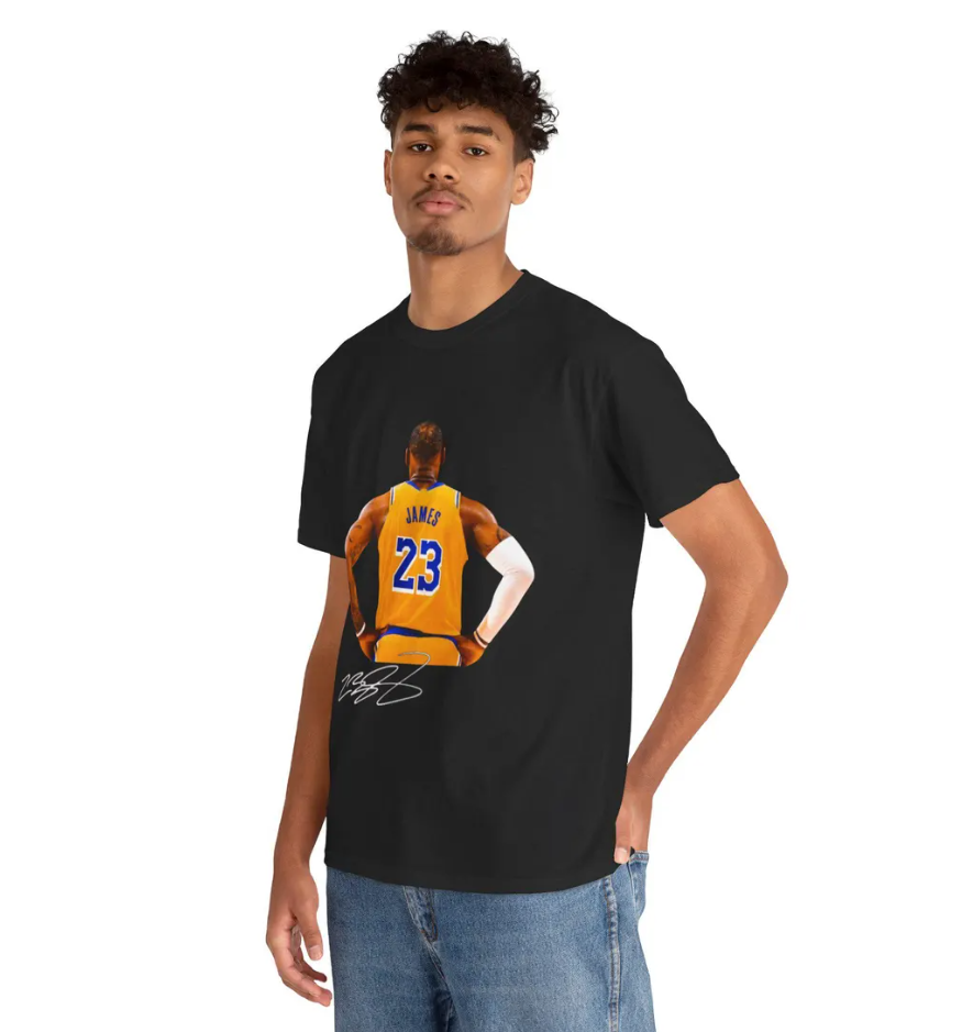 LeBron James LA T-Shirt, Autograph Edition, Basketball Fan Tee