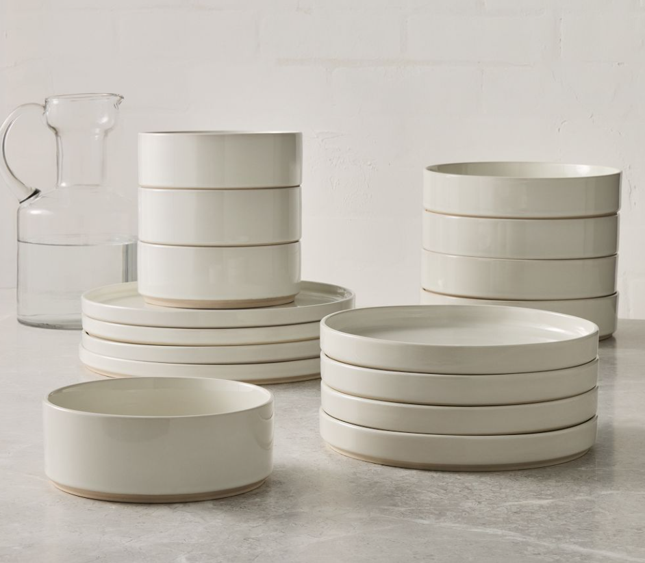 Straight-Sided Stoneware Dinnerware (Set of 16)