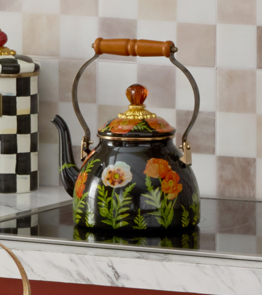 MacKenzie-Childs Poppy Tea Kettle, 2-Qt.
