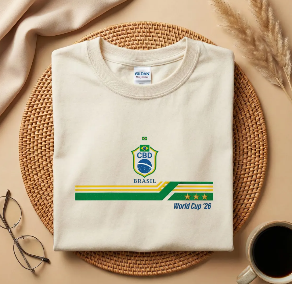 Brazil CBD World Cup 2026 T-Shirt, Brasil Soccer Fan Shirt, Seleção Brasileira Football Tee, Brazil National Team Gift