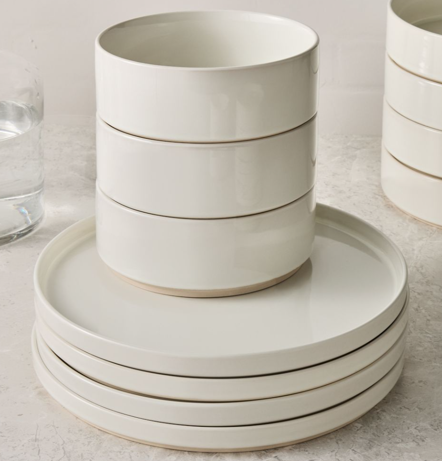Straight-Sided Stoneware Dinnerware (Set of 16)