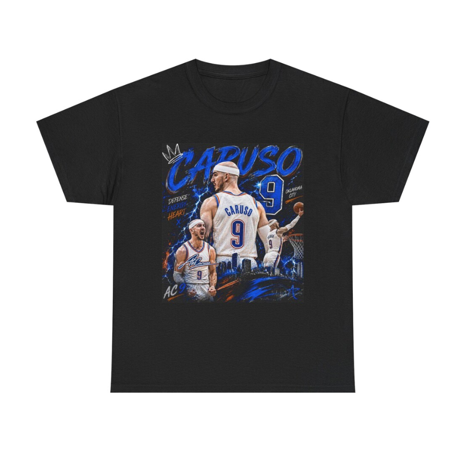 Alex Caruso OKC Vintage Graphic Tee | Retro Basketball Streetwear Shirt