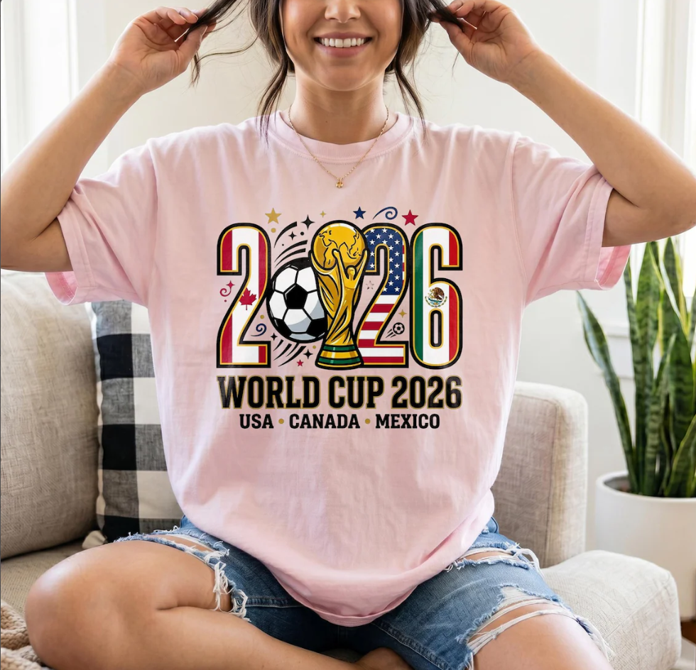 FIFA World Cup 2026 Shirt, USA Canada Mexico Host Nation Soccer Tee, World Cup 26 Trophy Fan Gift, Soccer Supporter Tee