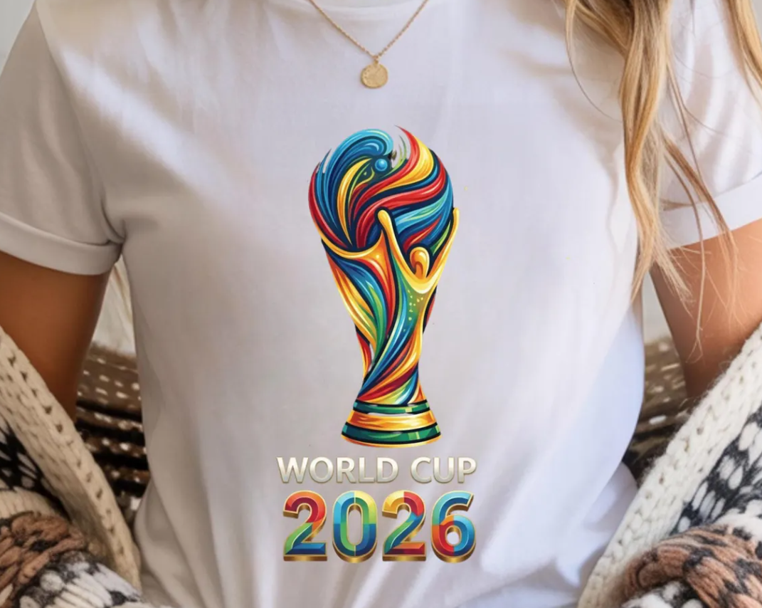 World Cup 2026 PNG Design, Colorful Soccer Graphic Tee Print , Football ,Fan Art Sublimation
