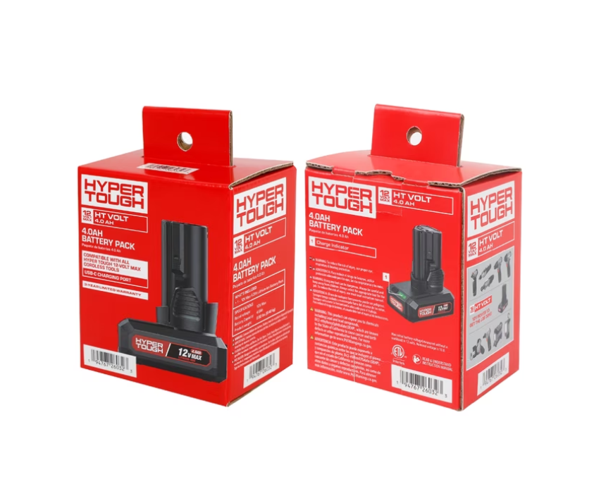 Hyper Tough 12V Lithium-Ion 4.0Ah Rechargeable Battery