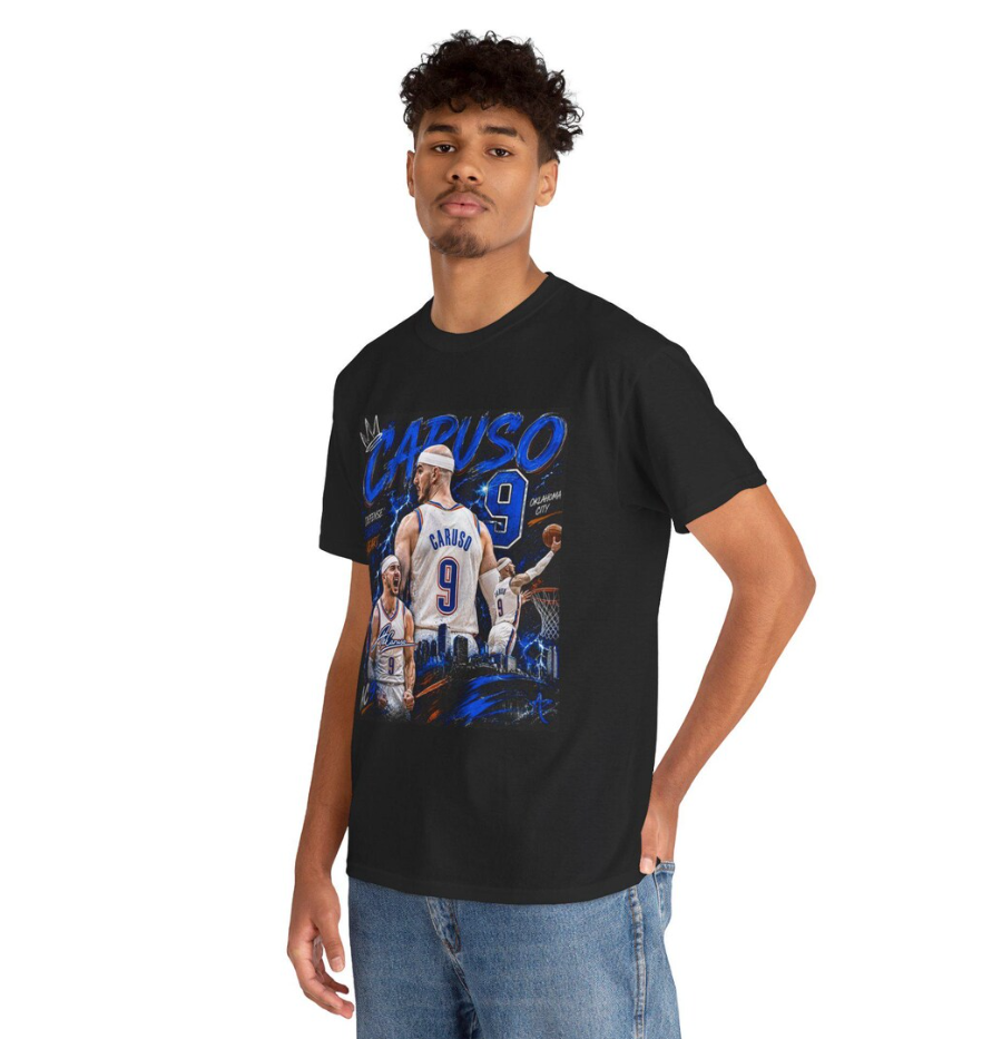 Alex Caruso OKC Vintage Graphic Tee | Retro Basketball Streetwear Shirt